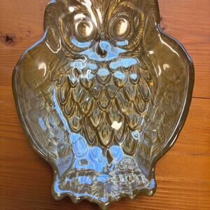 Stylish glass owl candy dishtrinket